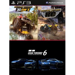 3 JUEGOS EN 1 Gran Turismo 6 Mas MotorStorm 3D Rift Mas MotorStorm RC PS3